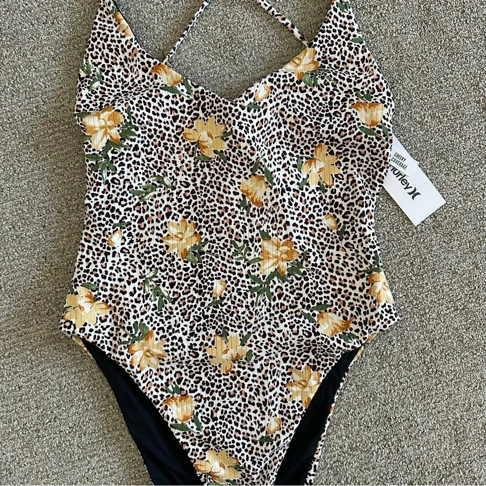 Hurley Leopard Print One Piece Swimsuit - Picture 4 of 7